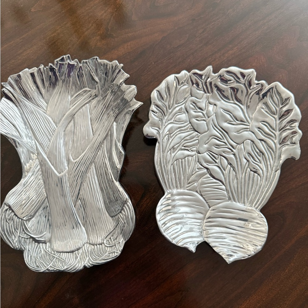 Fitz & Floyd Metal Serveware Trays